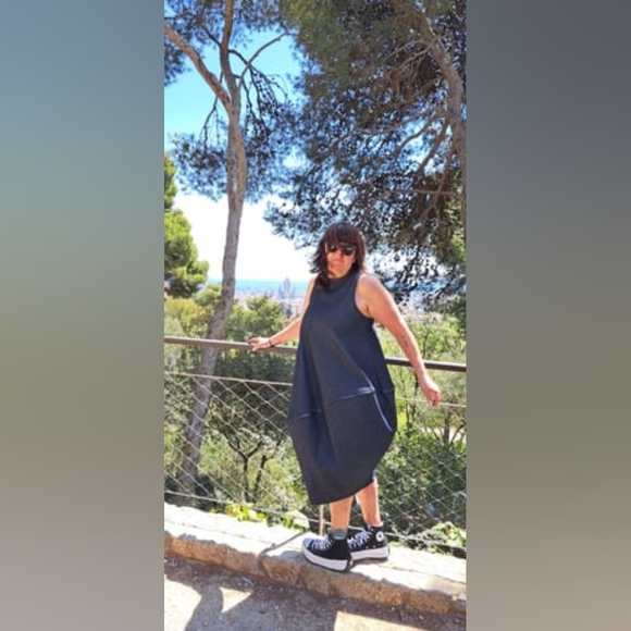 NWOT-Lócker Room Balloon Denim Dress with Zipper Details,Sz.M K-G - Picture 8 of 9